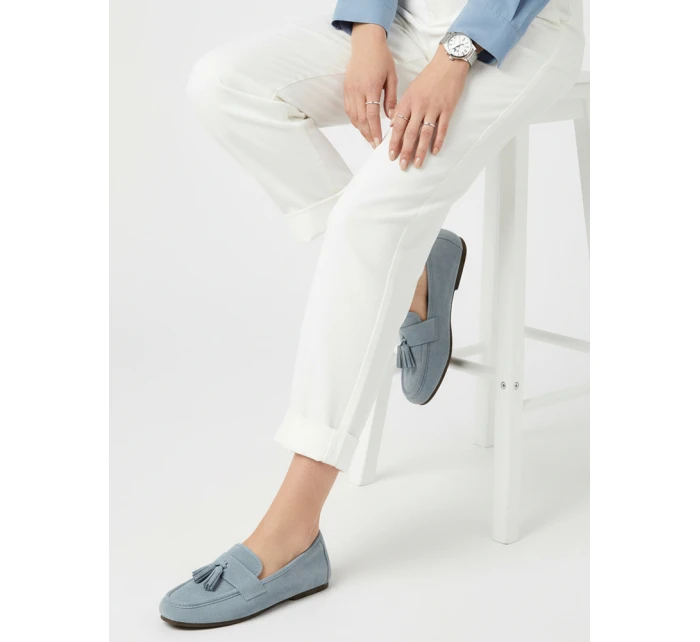 Dámské semišové modré mokasíny Dstreet model 21996154 - FashionStreet