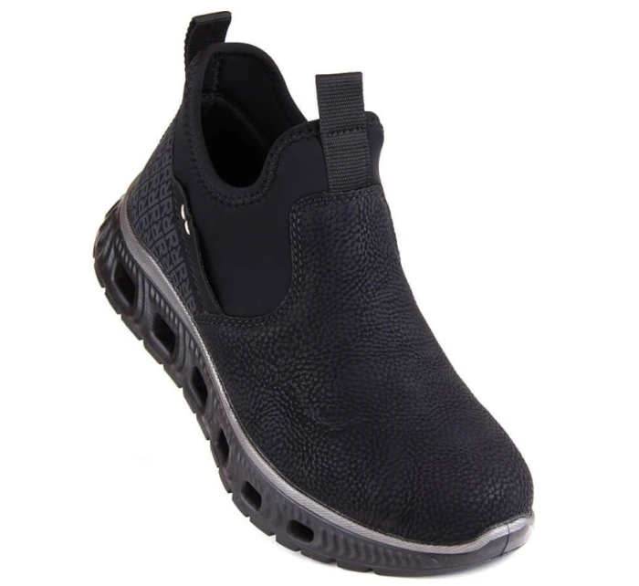 Rieker W RKR616 černá nazouvací pohodlná kotníková obuv