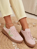 Dámské tenisky z přírodního semiše na platformě Vinceza 79597 růžové