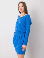 RUE PARIS Tmavě modré mikinové šaty