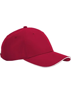 Beechfield B 195R 6 panelová kšiltovka "Team Sports-Tech" 53.195R classic red/white