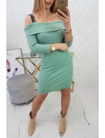 Šaty se širokými ramínky tmavě mátové Šaty se širokými ramínky tmavě mátové