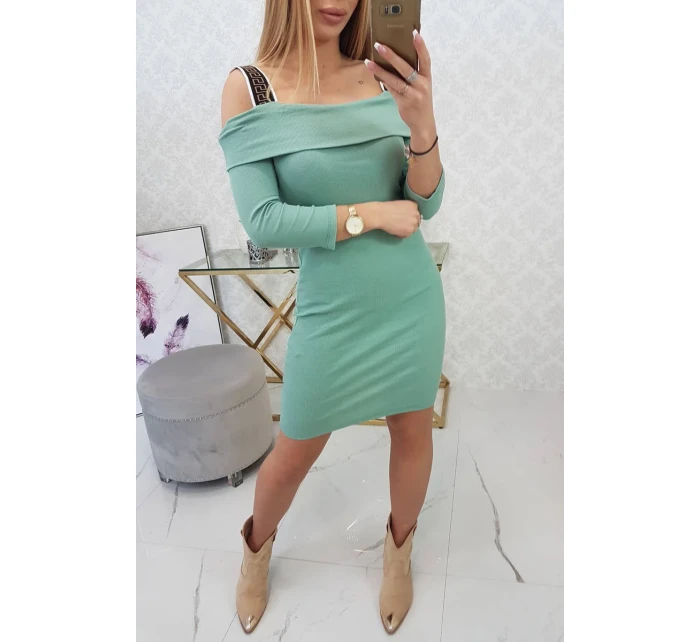 Šaty se širokými ramínky tmavě mátové Šaty se širokými ramínky tmavě mátové