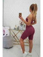 Sportovní set top + legíny růžová Sportovní set top + legíny růžová