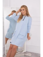 Šaty s kapucí modré Šaty s kapucí modré