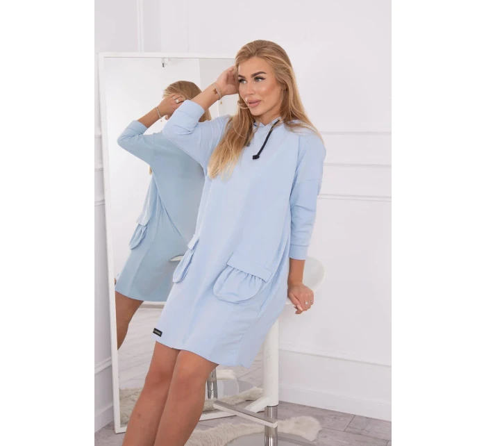 Šaty s kapucí modré Šaty s kapucí modré