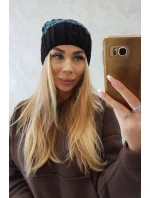 Milano fleecová čepice K203 tyrkysová melange+černá