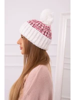 Dámská čepice Ellen s bambulí K325 bílá Dámská čepice Ellen s bambulí K325 bílá