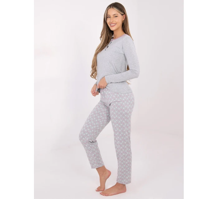 Pyžamo DU PI FP 002.87 šedé Pyžamo DU PI FP 002.87 šedé