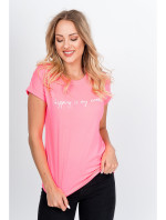 Dámské tričko s nápisem "Shopping is my cardio" - růžová,