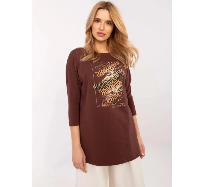 Dámská halenka CLM BZ 0052.37 Hnědá - Calimera Dámská halenka CLM BZ 0052.37 Hnědá - Calimera