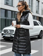 Dámská prošívaná vesta s kapucí TY5255 černá - FashionStreet Dámská prošívaná vesta s kapucí TY5255 černá - FashionStreet