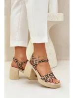 Sandály na podpatku model 210703 Step in style Sandály na podpatku model 210703 Step in style