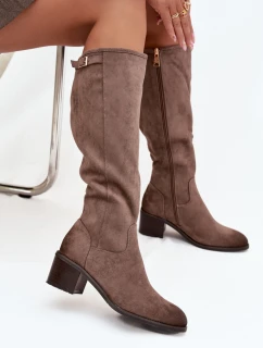 Kozačky na podpatku  model 219142 Step in style