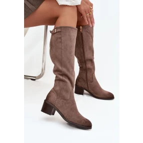 Kozačky na podpatku model 219142 Step in style Kozačky na podpatku model 219142 Step in style