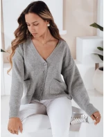 Dámský kardigan šedý model 21990987 - Dstreet Dámský kardigan šedý model 21990987 - Dstreet