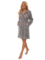 Dámský župan De Lafense 806 Krátký, kapuce