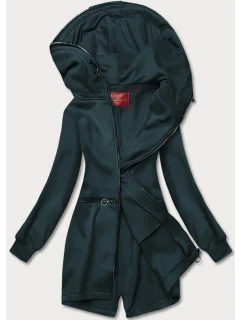 Tmavě zelená vypasovaná dámská mikina model 21292035 - LHD