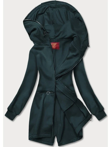 Tmavě zelená vypasovaná dámská mikina model 21292035 - LHD