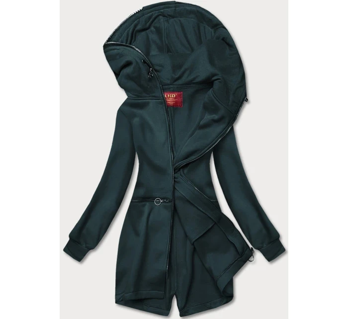 Tmavě zelená vypasovaná dámská mikina model 21292035 - LHD