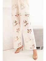 Dámský bavlněný komplet s  a kalhotami béžový model 22048747 - K-Fashion