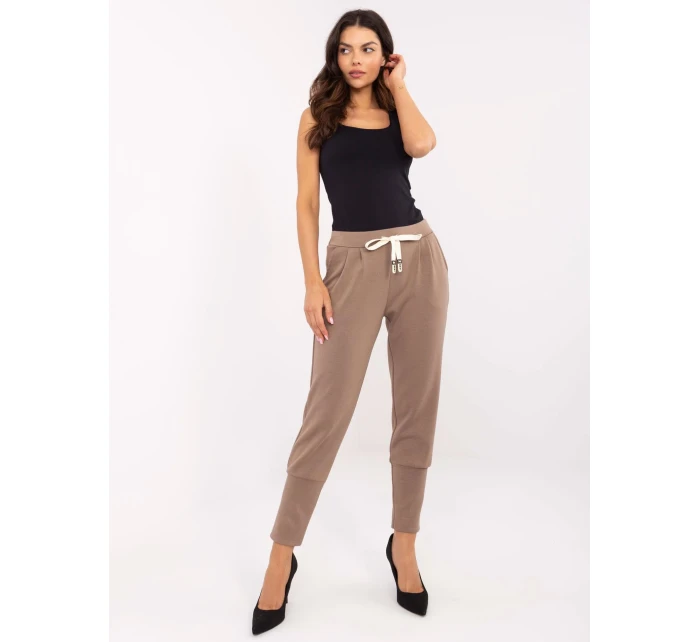 Kalhoty DHJ SP model 20877998 hnědé - FPrice Kalhoty DHJ SP model 20877998 hnědé - FPrice