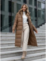 Dámská zimní dlouhá velbloudí bunda Dstreet model 21991791 - FashionStreet Dámská zimní dlouhá velbloudí bunda Dstreet model 21991791 - FashionStreet