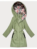 Dámská lehká khaki parka s podšívkou Goodlookin (KK60407-5#) Dámská lehká khaki parka s podšívkou Goodlookin (KK60407-5#)