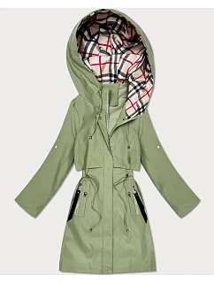 Dámská lehká khaki parka s podšívkou Goodlookin (KK60407-5#)