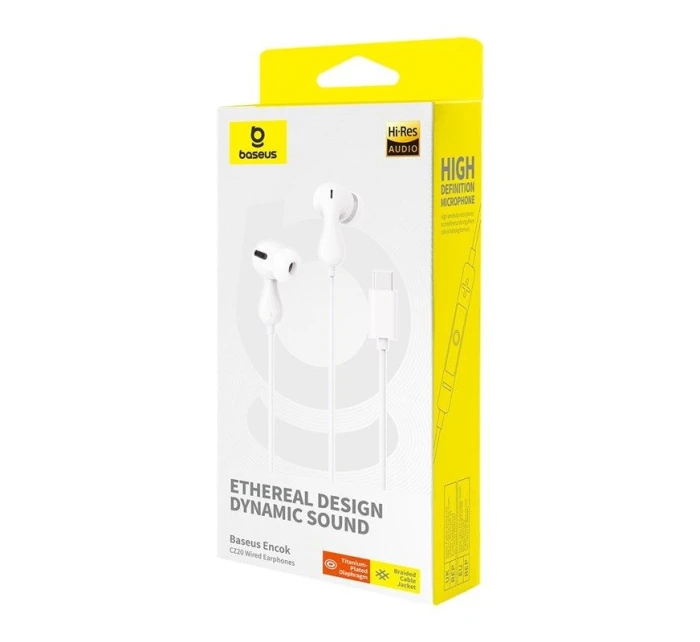 Sluchátka Baseus Encok CZ20 (bílá)