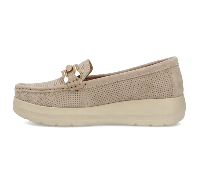 Béžové kožené mokasíny na model 22097362 - FILIPPO Béžové kožené mokasíny na model 22097362 - FILIPPO