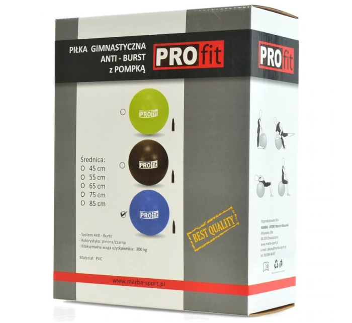 Gymnastický míč PROfit 85 cm modrý s pumpičkou DK2102 Gymnastický míč PROfit 85 cm modrý s pumpičkou DK2102