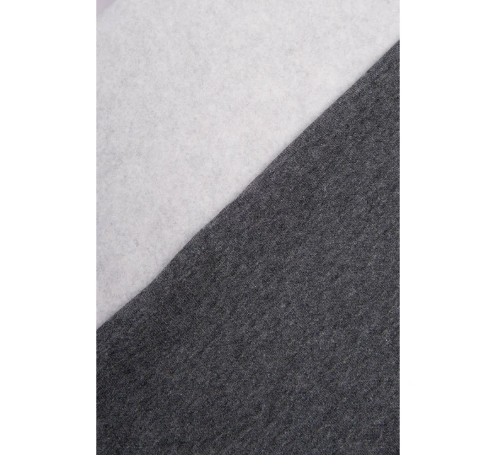 Zateplená mikina s dlouhými zády a kapucí v grafitové barvě