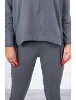 Souprava s oversize halenkou v grafitové barvě