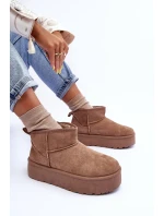 Kůže Sněhové Boty Na Platformě Tmavě Hnědé model 21630216 - Boto Kůže Sněhové Boty Na Platformě Tmavě Hnědé model 21630216 - Boto