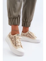 Dámské krajkové tenisky model 21655690 Beige - Lee Cooper