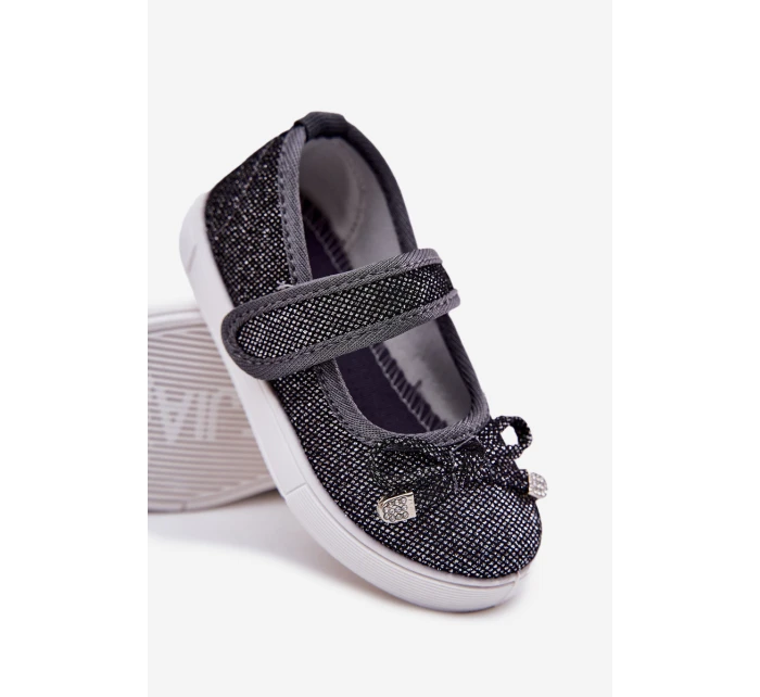 Dětské Baletky S Mašlí Černé Amirinas Dětské Baletky S Mašlí Černé Amirinas