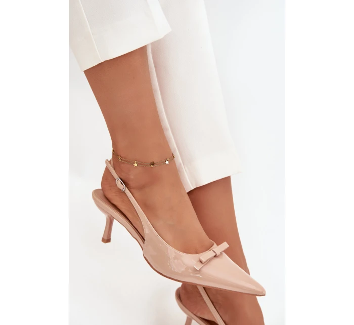 Lakované lodičky na jehlovém podpatku s Nude model 21709635 - Boto