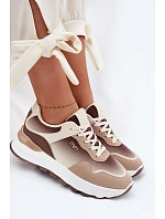 Dámské tenisky na platformě Hnědé model 22099924 - Boto Dámské tenisky na platformě Hnědé model 22099924 - Boto