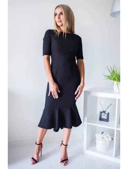 Dámské společenské šaty model 18201511 černé - Jersa Dámské společenské šaty model 18201511 černé - Jersa
