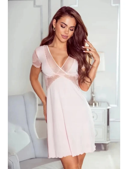 Dámská noční košile Lisette Peach lososová - Eldar