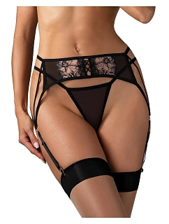 Svůdný podvazkový pás Vila Blanes Garter Belt černý - Obsessive