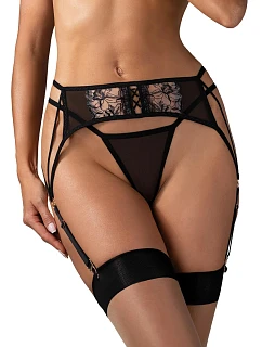 Svůdný podvazkový pás  Belt černý  model 22198804 - Obsessive