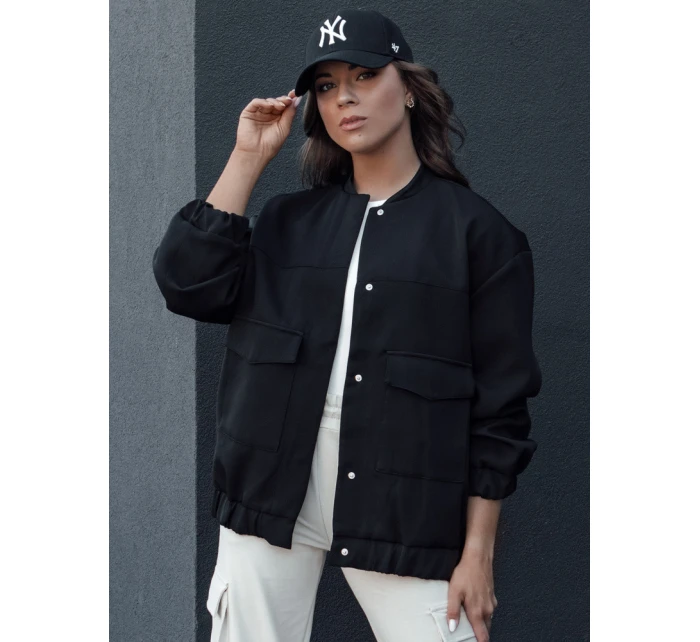 QUESI dámská bunda bomber černá FashionStreet TY4476 QUESI dámská bunda bomber černá FashionStreet TY4476