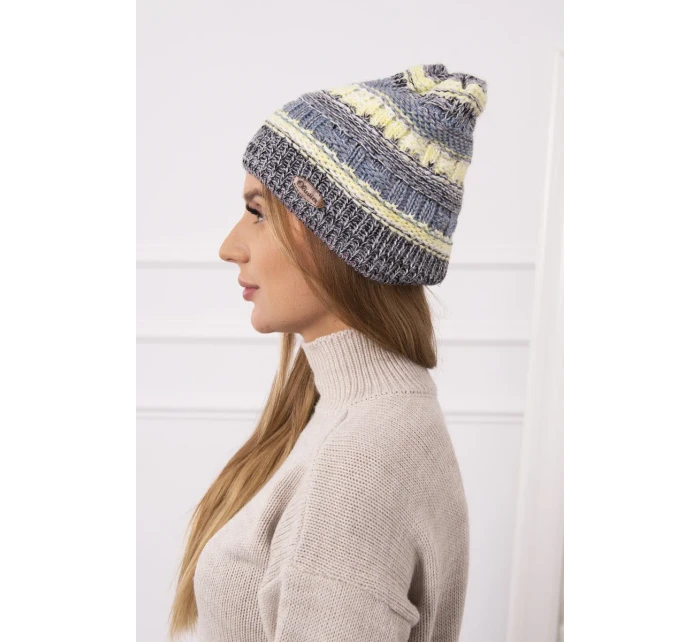 Čepice s fleecem Patrycja K254 žlutá+černá