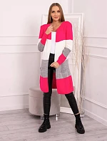 Pruhovaný svetr malinová + růžová