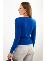 Dámský svetr z alpaky s kulatým výstřihem model 21317081 - K-Fashion Dámský svetr z alpaky s kulatým výstřihem model 21317081 - K-Fashion