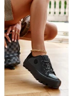 Módní lakované tenisky Big Star KK274044 Černá Módní lakované tenisky Big Star KK274044 Černá