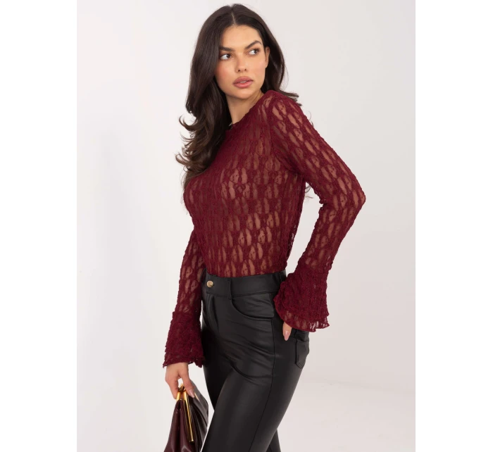 Bluzka IT BZ model 21807968 bordowy - FPrice Bluzka IT BZ model 21807968 bordowy - FPrice