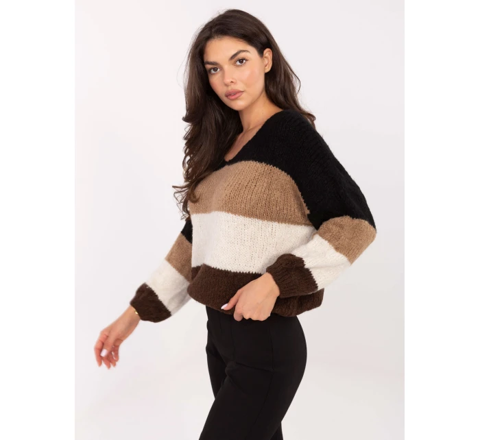 Sweter MI SW model 21365568 czarno brązowy - FPrice